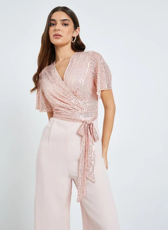 ستايلي جمبسوت لف مزين بالترتر